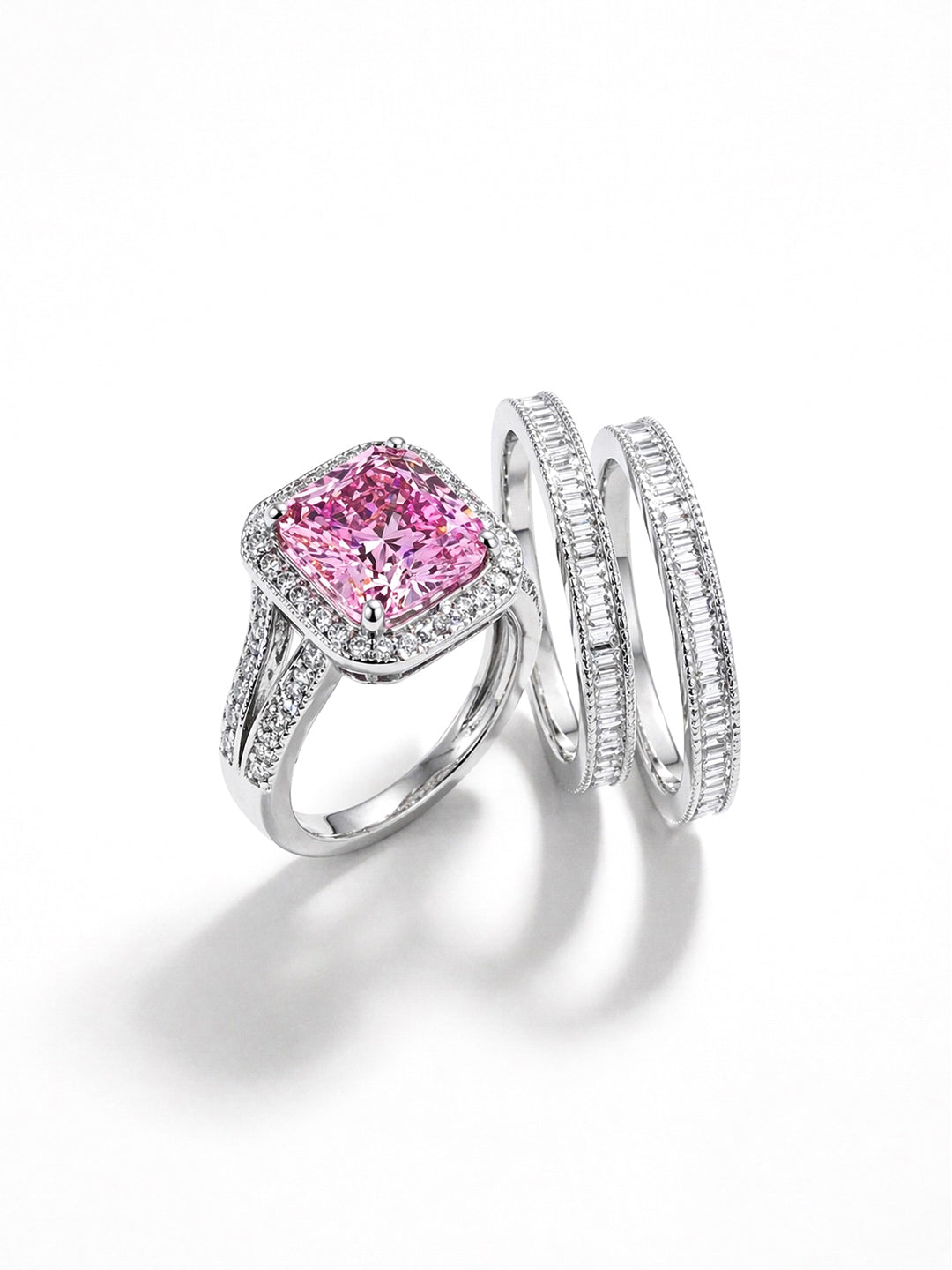 Trinity Ring in Prima Pink